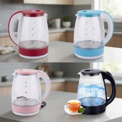 Hervidor Eléctrico de Vidrio 2 Litros en 4 Hermosos Colores