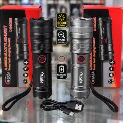 Linterna Táctica de Mano 2.000 Lm Largo Alcance con Zoom MCASA