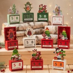 Calendario Navideño de Madera 10 Hermosos Diseños