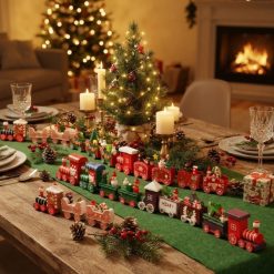 Tren Navideño de Madera – Elige Entre 10 Diseños Mágicos