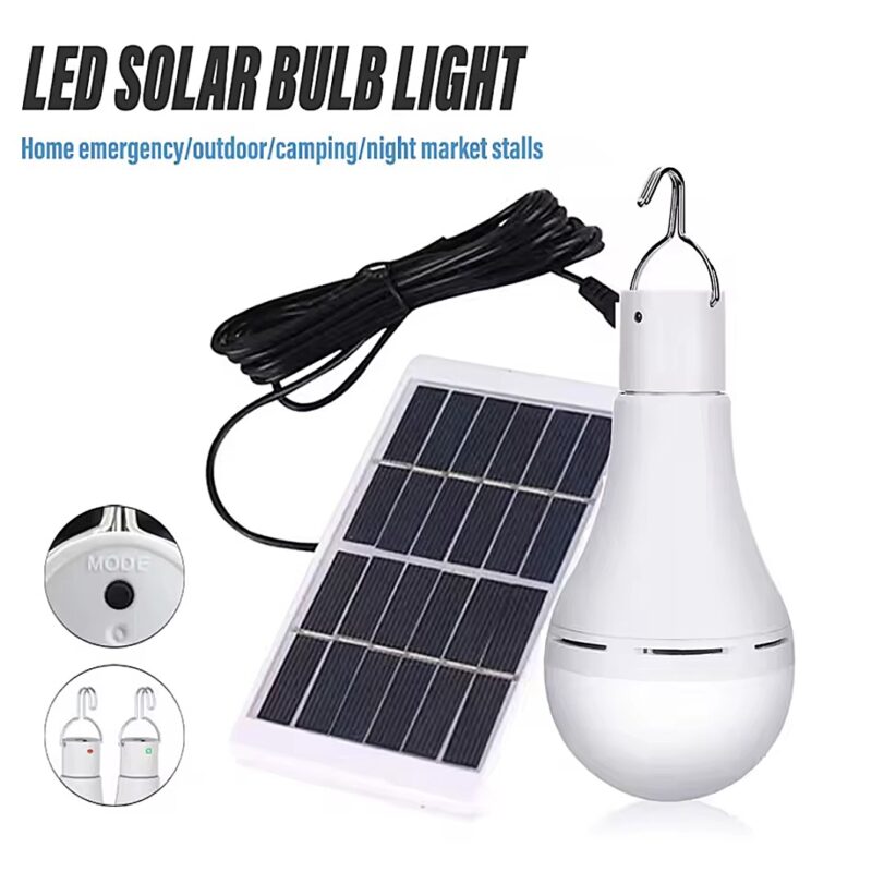 Ampolleta led 9W con panel solar - todoelectroofertas