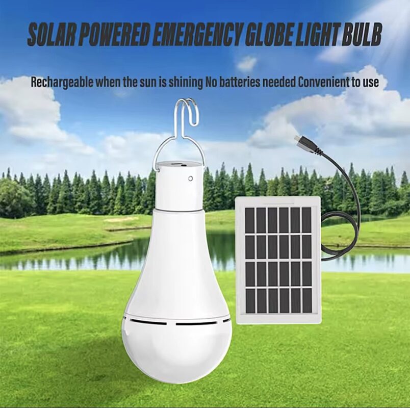Ampolleta led 9W con panel solar - todoelectroofertas