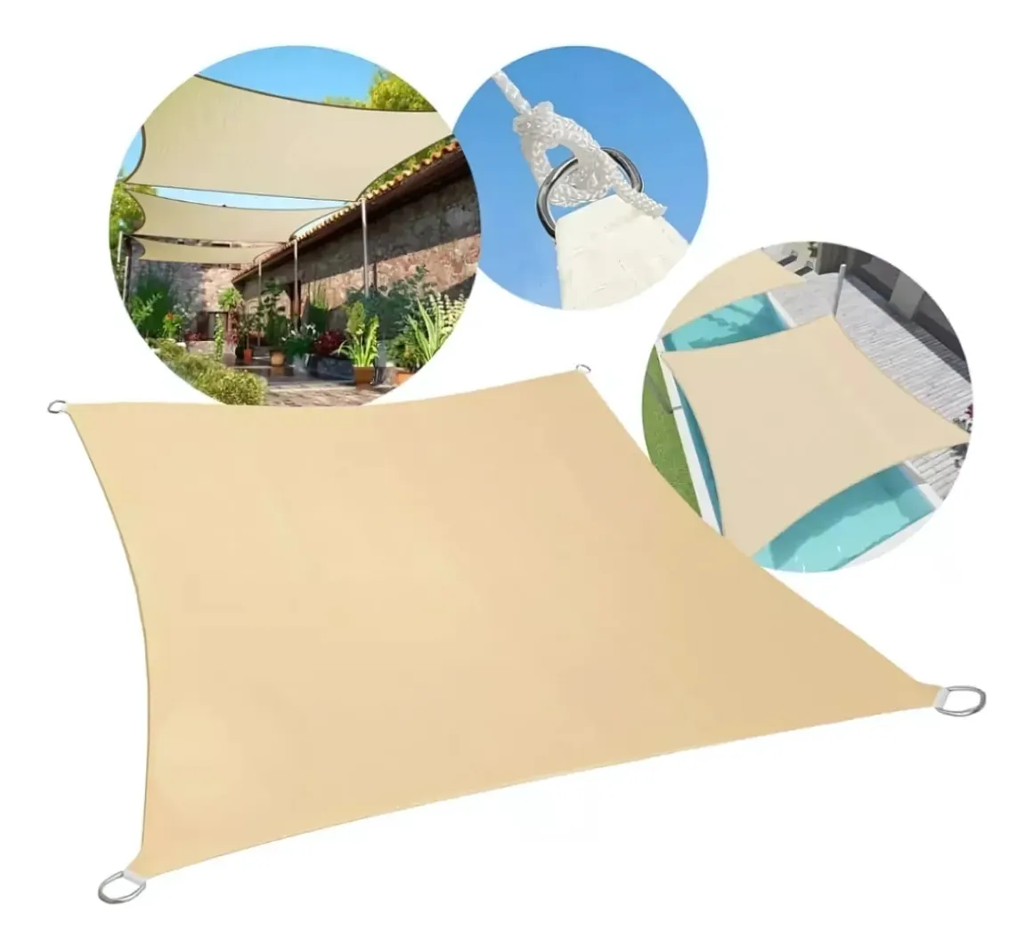 Toldo Vela Sombreadora Malla Sombra 3X4 Rectangular | León Import