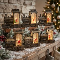 Lámpara de Trenes Navideños con Luz a Pilas - 6 Modelos