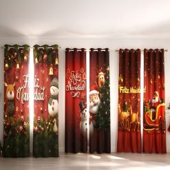 Cortinas Navideñas de 2 Paños Cada Uno de 1,50 X 2,20 Cms.