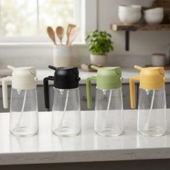 Dispensador y Pulverizador de Aceite de Vidrio 2 en 1