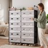 Organizador de Zapatos Modular con Estructura Metálica y Cubiertas Plásticas Antipolvo XJT207