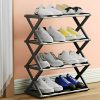 Zapatero Organizador Multifuncional de 4 Niveles con Diseño en Forma de X