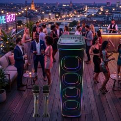 Parlante Torre Brodu BTS-2271 con Luces LED Rítmicas con 2 Micrófonos