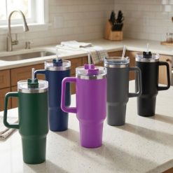 Vaso Térmico para el Agua Fría y Caliente con Tapa y Bombilla