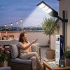 Foco Solar Tipo Poste de 400W. con Soporte y Control Remoto