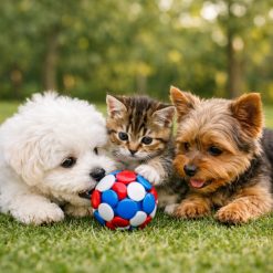 Pelota de Silicona con Sonajero para Mascotas