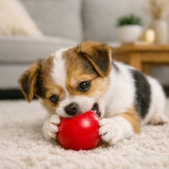 Pelota de Juegos Roja para Mascotas de 6 Cms.