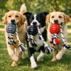 Juguete Interactivo para Perros con Cuerda Gris, Negro y Rojo