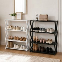 Zapatero Organizador Multifuncional de 4 Niveles con Diseño en Forma de X