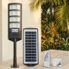Foco Solar Tipo Poste 400W Tasbel con Soporte, Control Remoto y Sensor de Movimiento