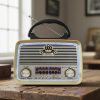 Radio Portátil Vintage Bluetooth Recargable Fm, Am, USB, Sd, Mp3 TASBEL