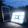 Foco Reflector Solar Portátil 1.500w - 374 Led + Control + Panel Solar