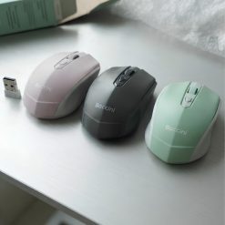 Mouse Inalámbrico Marca Boccini Recargable con Cable USB-V8