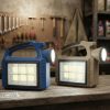Linterna Solar y Recargable Modelo TS-2209-6 Azul y Beige