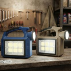 Linterna Solar y Recargable Modelo TS-2209-6 Azul y Beige