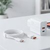 Cargador de Pared 120W Doble Puerto USB Y USB-C + Cable USB-C
