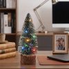 Mini Árbol de Navidad con Nieve y Luces Led Multicolor