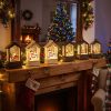 Farol Navideño con Efecto de Nieve en Remolino, Luz Led y Música en 6 Modelos