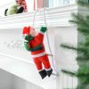 Adorno Navideño Colgante de Viejo Pascuero en Escalera
