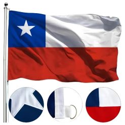 Bandera Chilena 200 X 300 Cm.  XL Tela Bordada Excelente Calidad