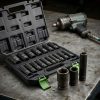 Juego de Dados de Impacto 1/2 Pulgadas – 16 Piezas de 10 a 32 MM  para Herramientas Eléctricas