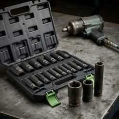 Juego de Dados de Impacto 1/2 Pulgadas – 16 Piezas de 10 a 32 MM  para Herramientas Eléctricas