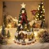 Villa Navideña Árbol de Navidad con Movimiento, Música y Luz Led