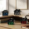 Reloj Despertador Digital Led con Alarmas en Forma de Casa