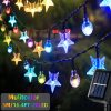Guirnalda Solar de 20 Estrellas y Esferas Multicolor de 5 Mt.