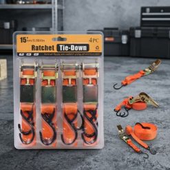 Set de Cuatro Correas de Amarre con Trinquete