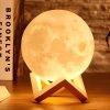 Lámpara 3D Luna Llena USB Touch