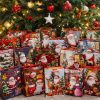 Pack de 12 Bolsas Navideñas de 16 x 12 x 5,5 Cms. Variedad de Diseños