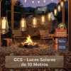 Guirnalda Solar de 10 Mt. con 10 Ampolletas Vintage