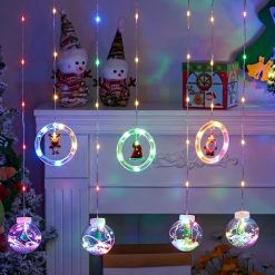Cascada Led Eléctrica Multicolor Esfera y Circulo de 3 Metros