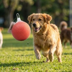 Pelota de Juegos Roja para Mascotas de 10 Cms.