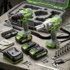 Kit de Taladro con Mandril Metálico MSA-10MM y Llave Impacto MSA-500 MCASA con 2 Baterías