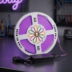 Cinta Led Neón de 5 Metros con Fuente de Poder Morado